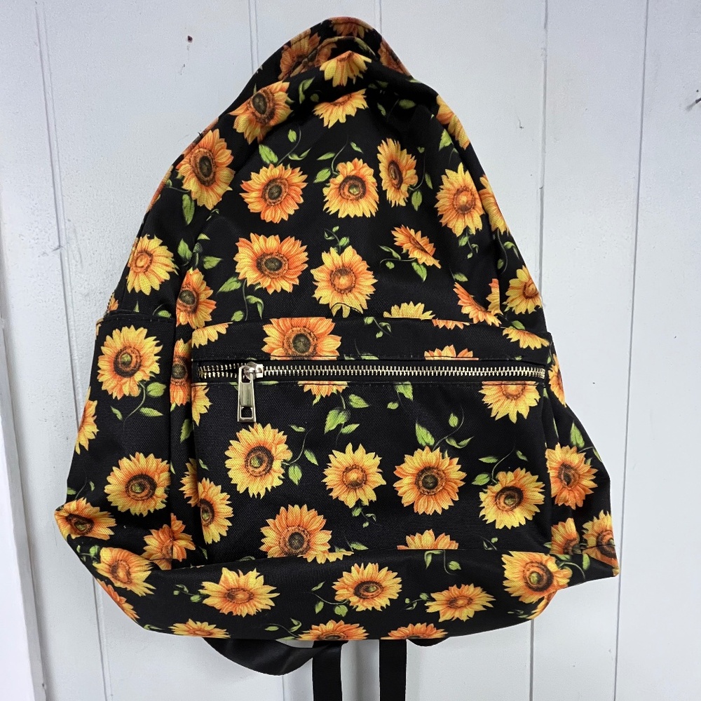 Sunflower print back pack